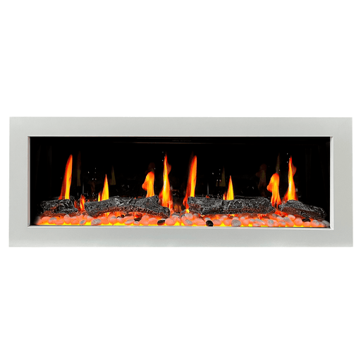 Litedeer homes  55inch smart fireplace with white trim