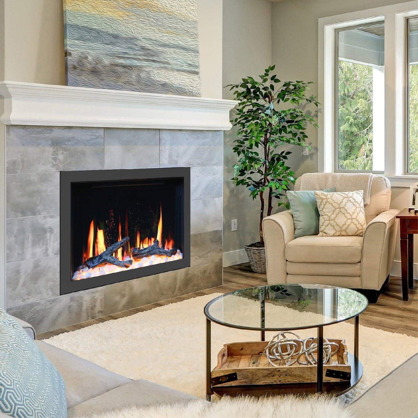 LiteStar Smart Electric Fireplace Inserts - Litedeer Homes