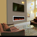 Litedeer Homes Gloria II 58" Smart Electric Fireplace with App Reflective Amber Glass - ZEF58VAW, White - Litedeer Homes