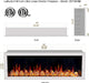 Litedeer Homes Gloria II 68" Smart Electric Fireplace with App Driftwood Log & River Rock - ZEF68XW - Litedeer Homes