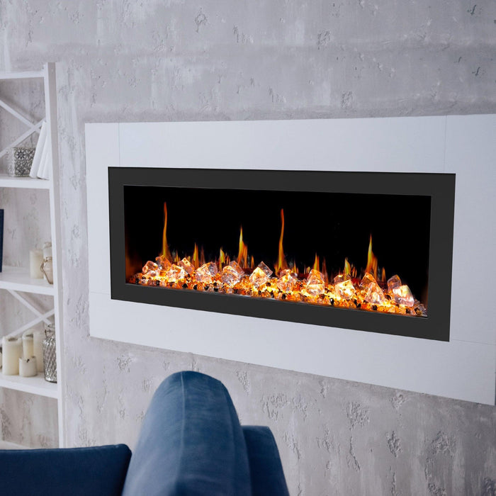 Litedeer Homes Latitude II 48" Smart Wall Mounted Electric Fireplace with APP Diamond-like Crystal - ZEF48XC Media 