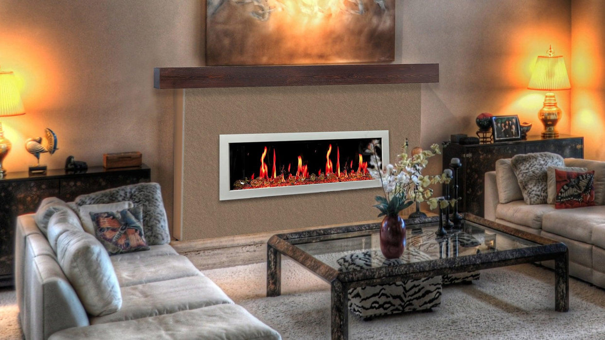 Litedeer Homes Latitude II 58" Smart Wall Mounted Electric Fireplace with APP Reflective Amber Glass - ZEF58VA - Litedeer Homes