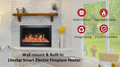 LiteStar 33" Smart Electric Fireplace Insert with App Diamond-like Crystal (ZEF38VC-33C) - Litedeer Homes