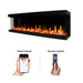 Warmcastle 72" 3-Side Smart HD LED Electric fireplace wifi enabled with app diamond-like crystal (Model : ZEF72T) - Litedeer Homes