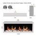 Litedeer Gloria II 48-in Smart Push-in Electric Fireplace - ZEF48X, ZEF48X-T2S, Silver | White