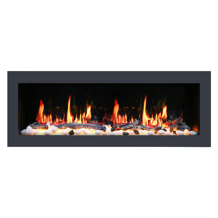 Litedeer Gloria II 68" Smart Push-in Electric Fireplace with App - ZEF68XS, Silver - Litedeer Homes