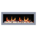 Litedeer Gloria II 78 inch Smart Push-in Electric Fireplace with App driftwood logs river rock accessories and remote control Model: ZEF78VS face view, large 78-in Silver white electric fireplace Litedeer Homes Electric Fireplace 