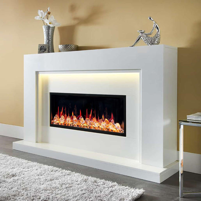 Litedeer Latitude 45" Smart Control Electric Fireplace Wifi Enabled - ZEF45XC, Black - Litedeer Homes