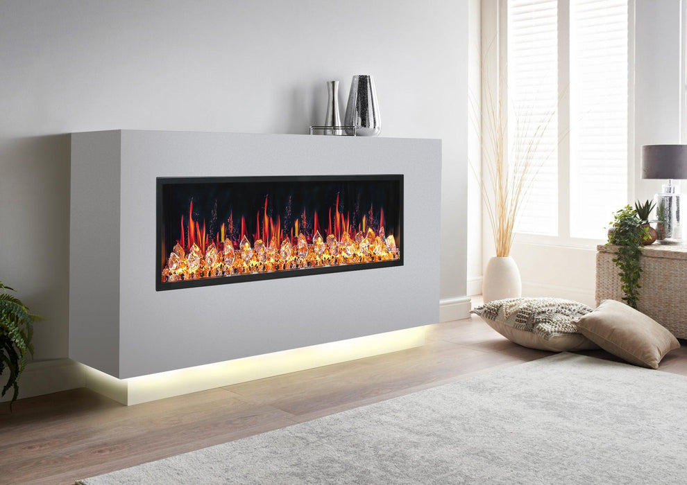 Litedeer Latitude 65-in Smart Control Electric Fireplace Wifi Enabled - ZEF65XC, Black - Litedeer Homes