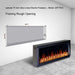 Litedeer Latitude 75-in Smart Control Electric Fireplace Wifi Enabled -ZEF75VC,Black