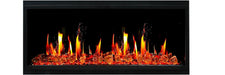 Litedeer Latitude 48" Smart Wall Mount Electric Fireplace with Amber Glass - ZEF48XA, Amber Glass Black - Litedeer Homes