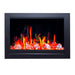 LiteStar 30" Smart Electric Fireplace Insert with App Driftwood Log & River Rock (ZEF38VC-30) - Litedeer Homes