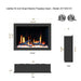 LiteStar 33 inch Wifi Smart Electric Fireplace Insert with App Crackling Sounds - ZEF38VC33, Black - Litedeer Homes