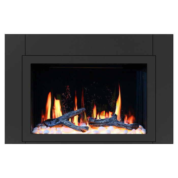LiteStar 33" Smart Electric Fireplace Insert with App Driftwood Logs & River Rock (ZEF38VC-33) - Litedeer Homes