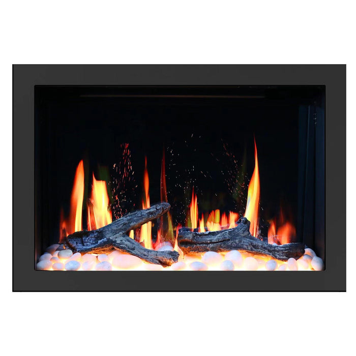 LiteStar 38-in Wall Mounted Electric Fireplace Insert with Smart App 5 Unique Flame Crackling Sounds - ZEF38VC,Black - Litedeer Homes