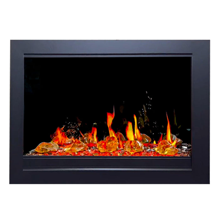 LiteStar 38" Smart Electric Fireplace Insert with App Reflective Amber Glass - ZEF38VC-A - Litedeer Homes